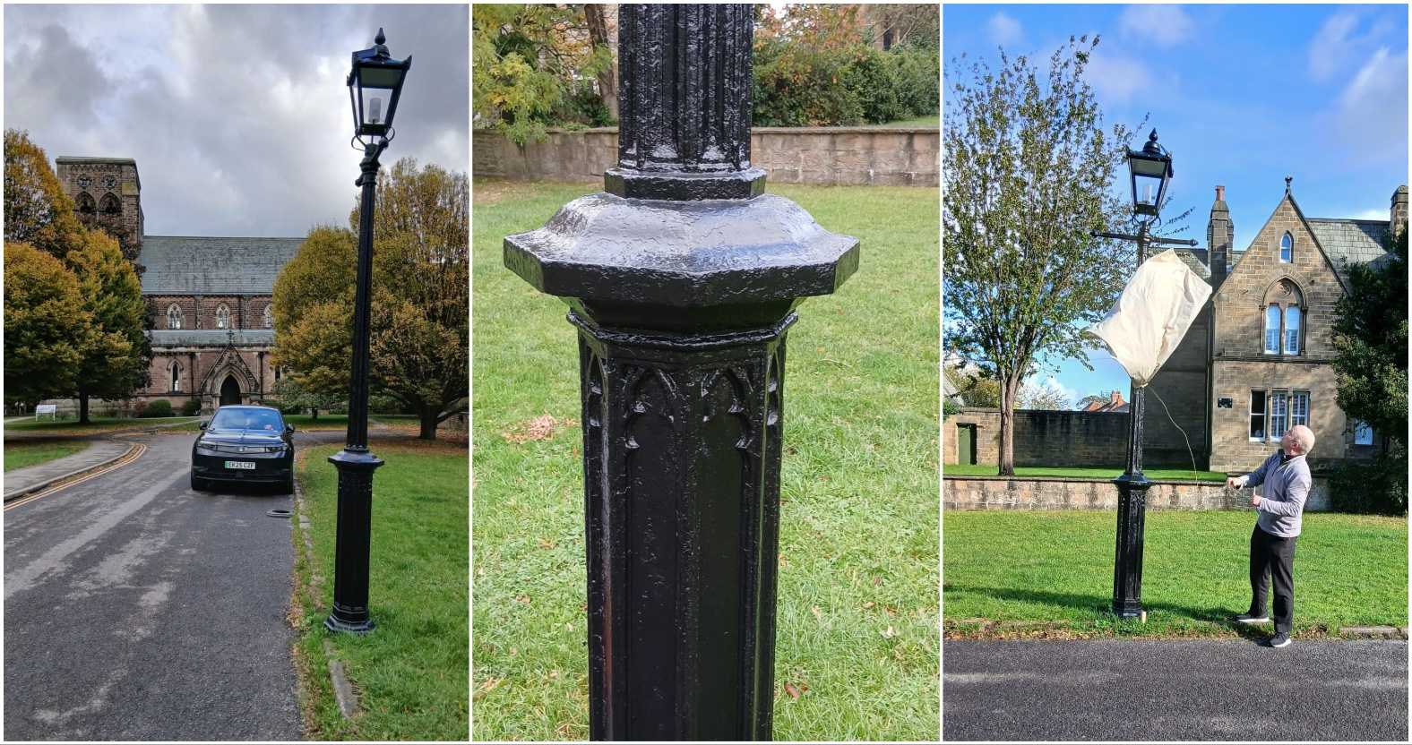 Harrogate lamppost brought back to life – 170 years after it was first lit